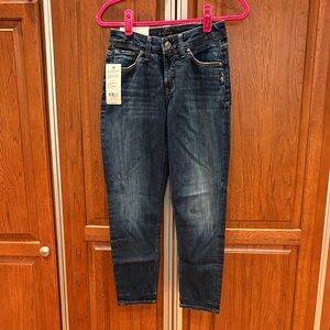 NWT Silver Jeans Avery Skinny Crop Jeans Indigo Blue